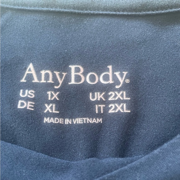 Anybody Brushed Jersey Printed Sleep Set Navy Tie Dye Size 1X Soft Comfy Pajamas - Picture 7 of 7